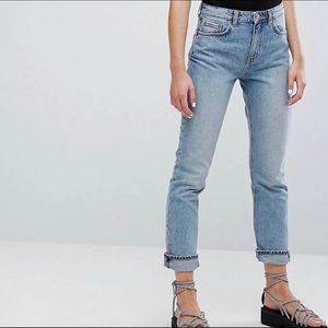 ASOS Lightwash High Waist Mom Jeans